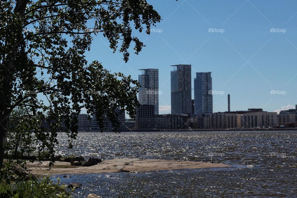 Perfect day on the Kivinokka island at Helsinki, Finland