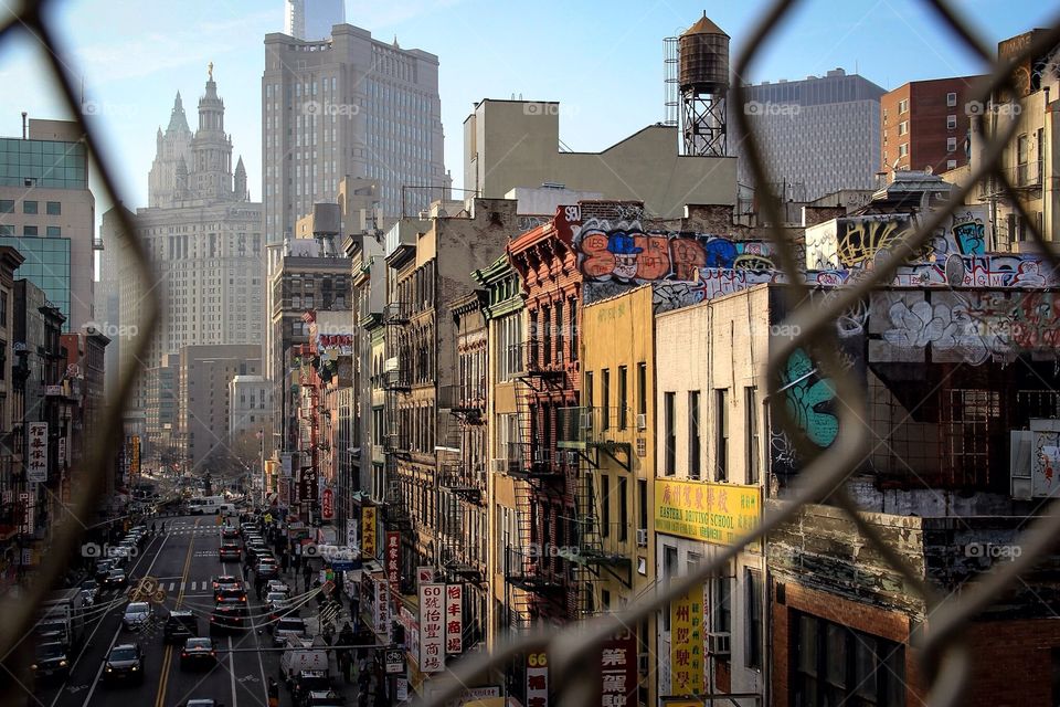 View of Chinatown in NYC