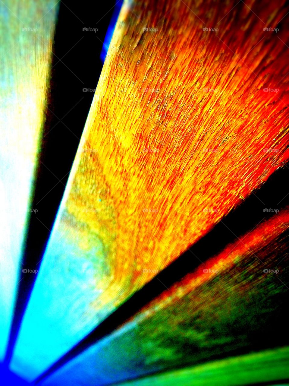 Wood paneling capturing the reflective light of twilight. 