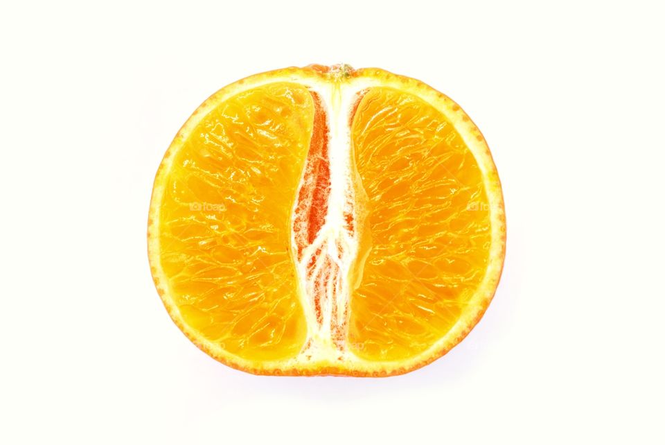 Mandarin on a white background