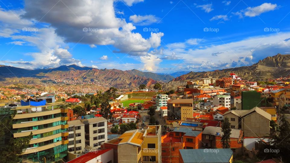 An HDR view of Zona Sur La Paz Bolivia