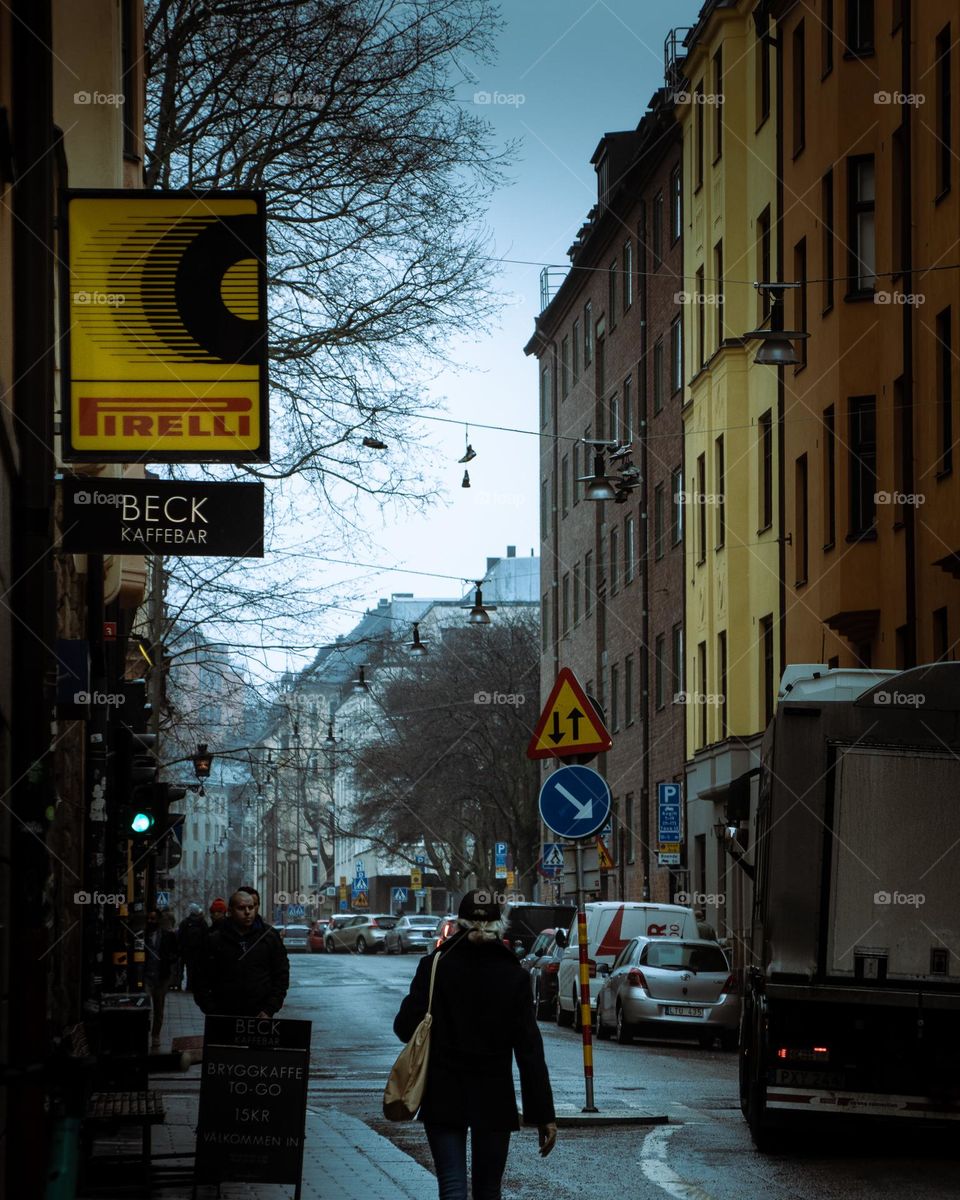 Women walking the street 