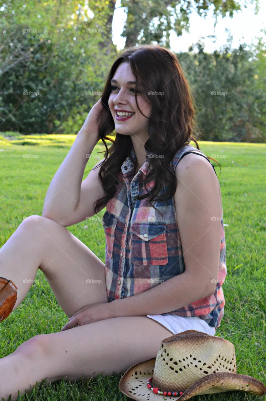 Girl, Woman, Summer, Nature, Grass