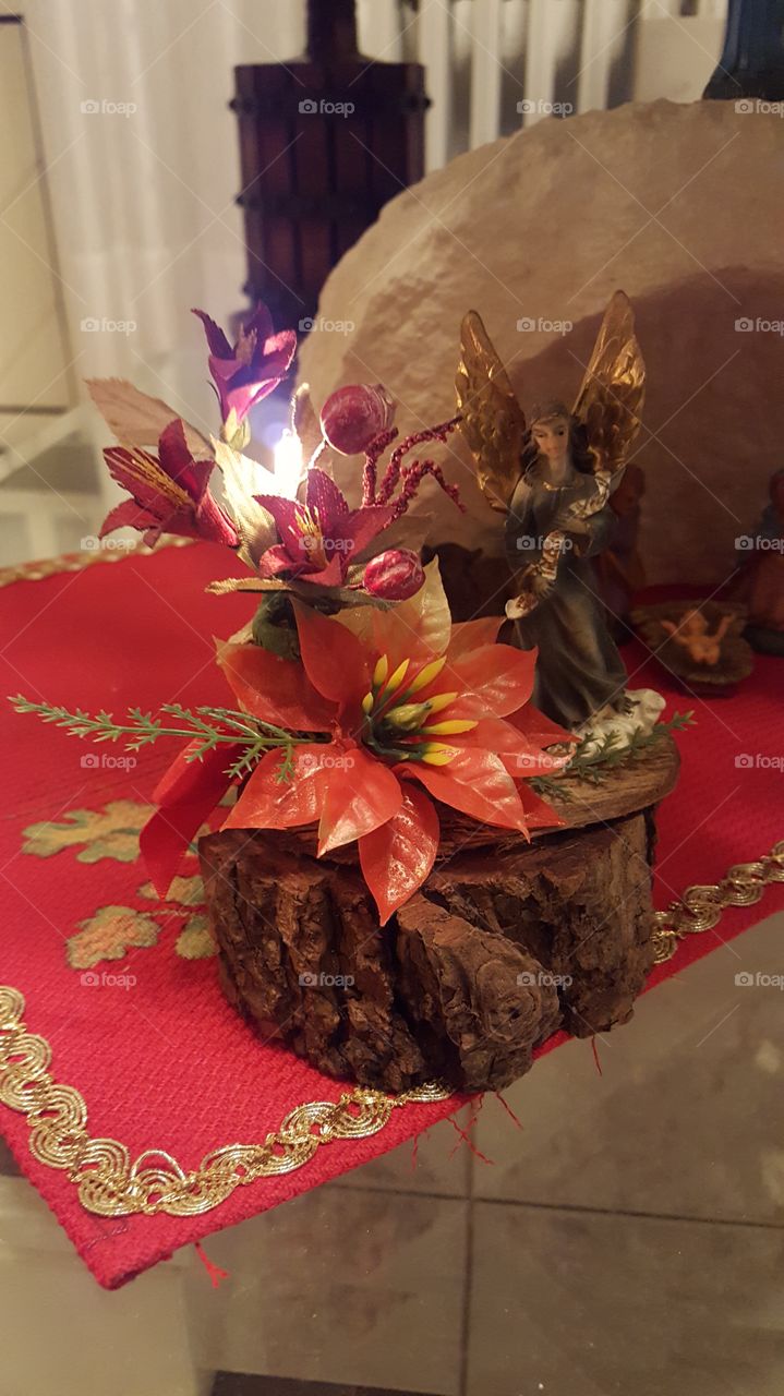 angel in the nativity scene