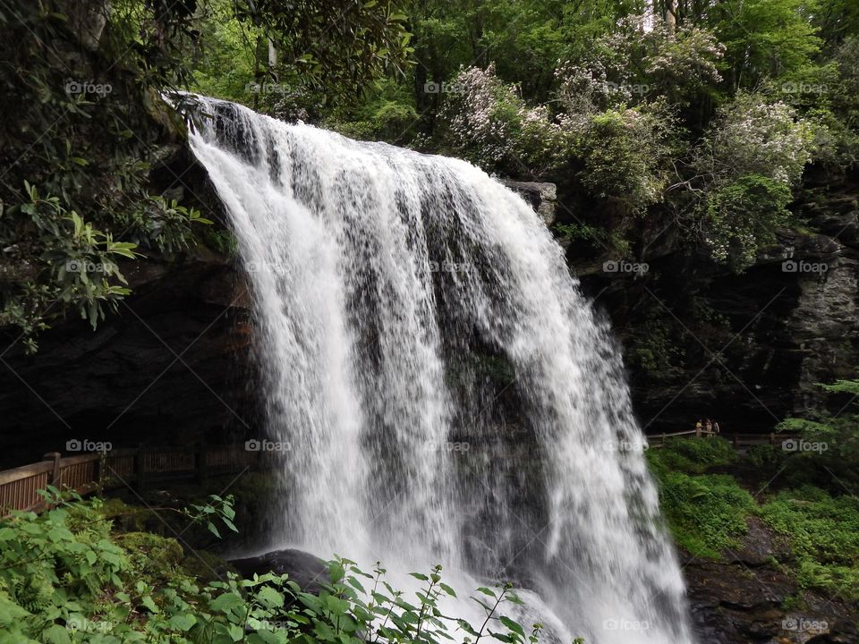 Dry falls waterfall in North Carolina