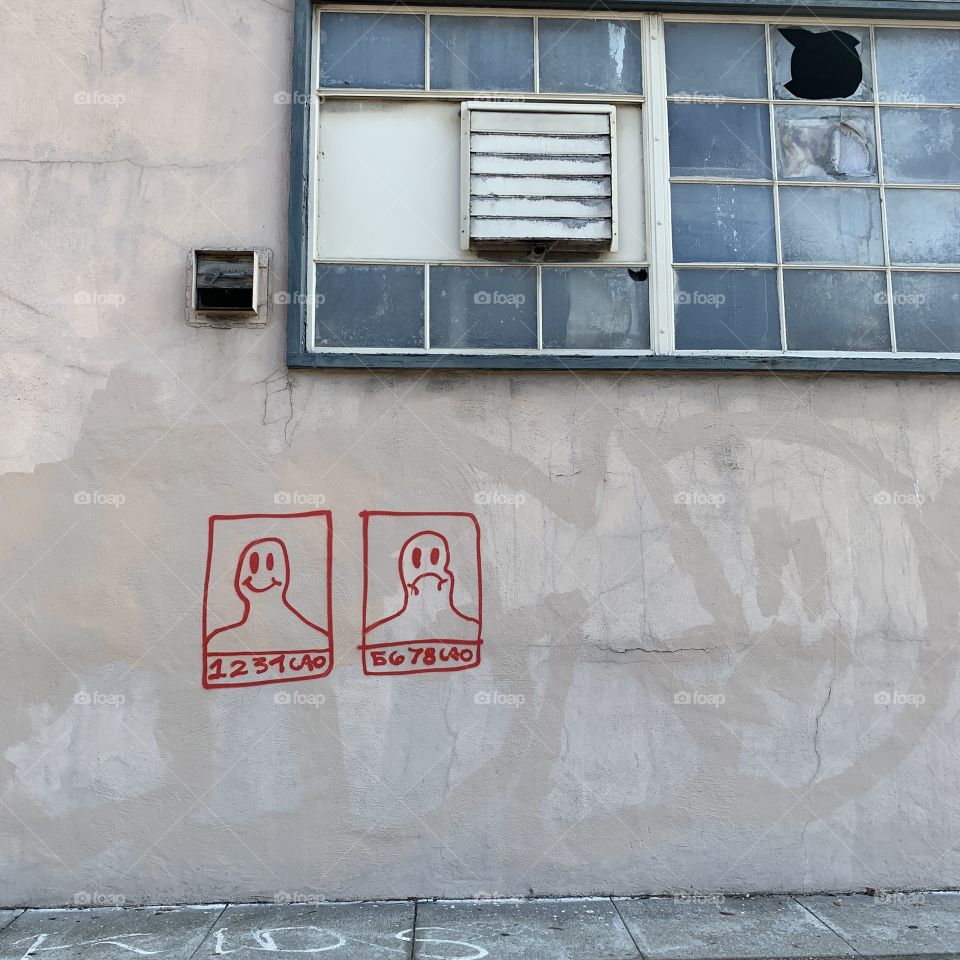 Graffiti in urban city