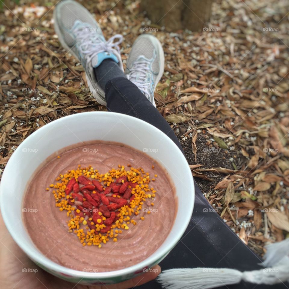 Smoothie bowl post workout 