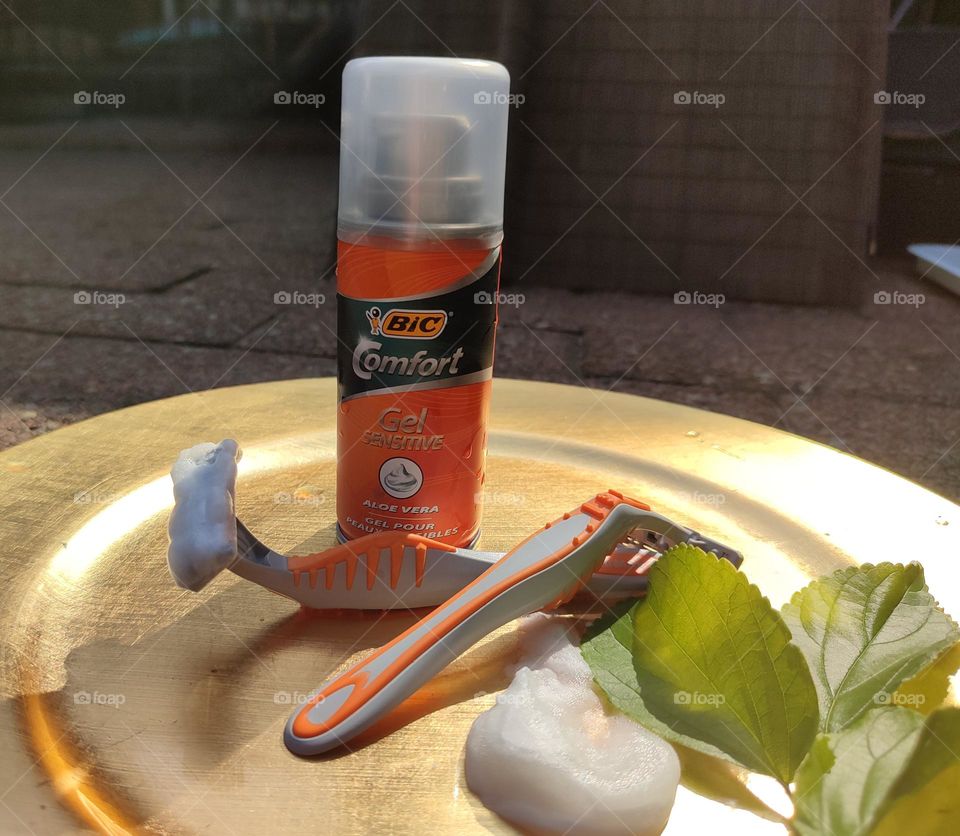 Shaving cream and razors