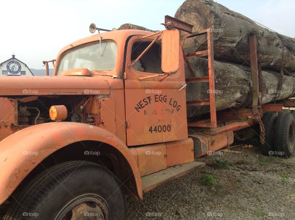 Old logging truck