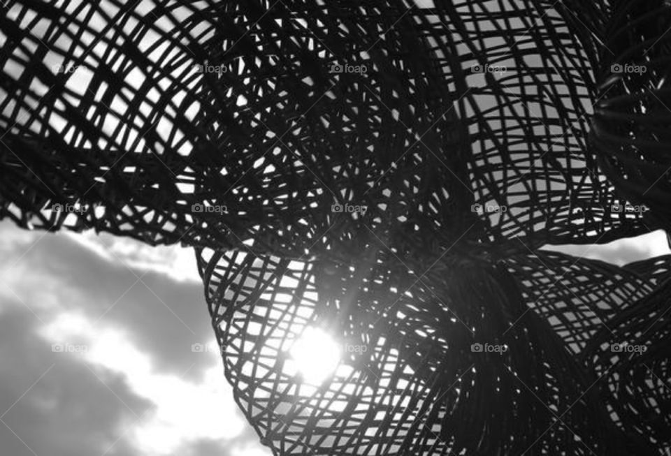 Sun through sculpture 