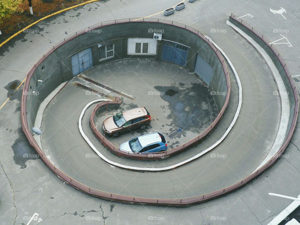 parking car top view