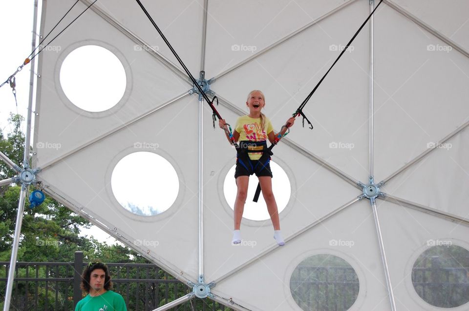 Bungee jump girl