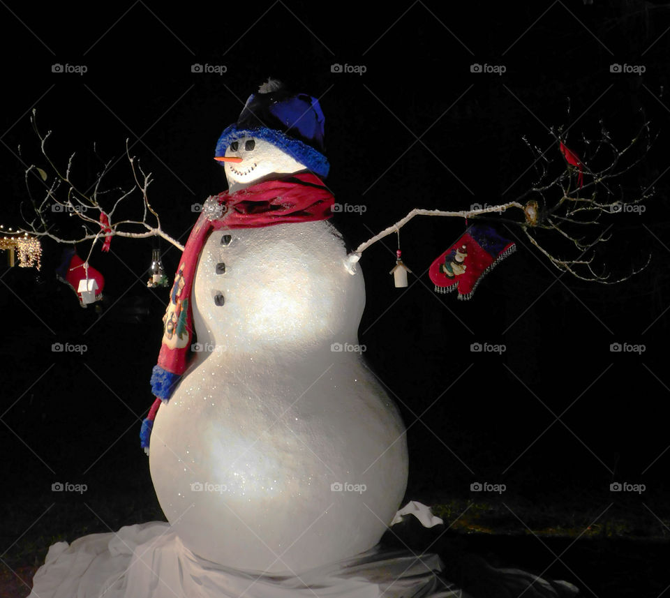 Snowman in winter
