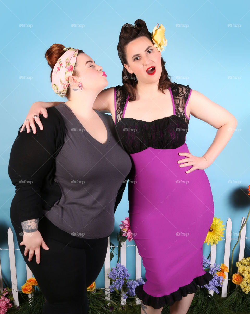 Me with now famous plus-size model Tess Munster.