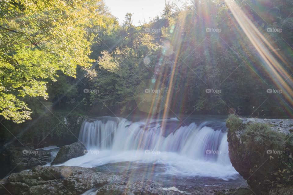 Beautiful waterfall, Martvili canyon in Georgia 