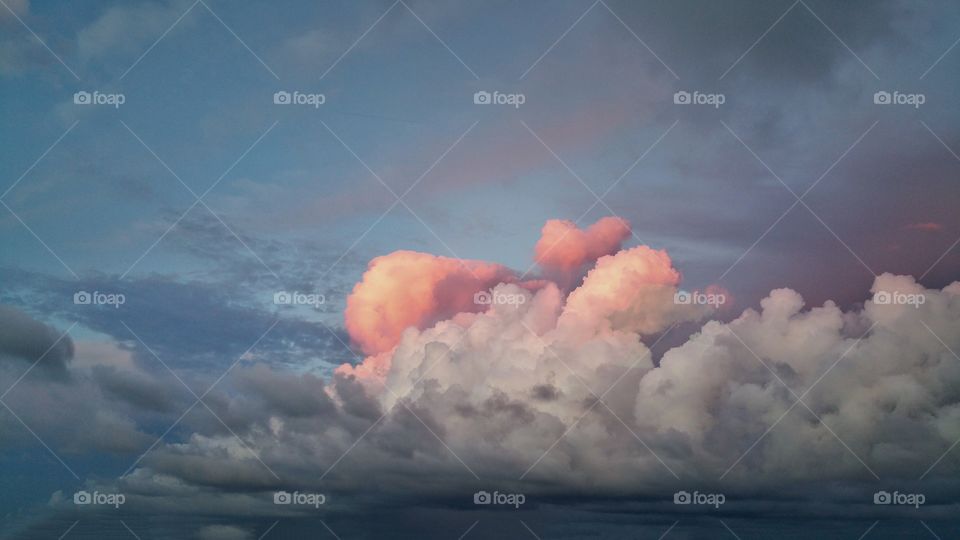 Most strangest beautiful pink clouds I have seen...Bridgetown Barbados