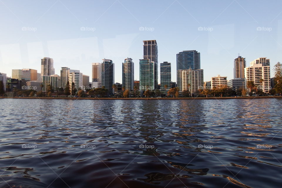 Reflections of Perth on the Swan River