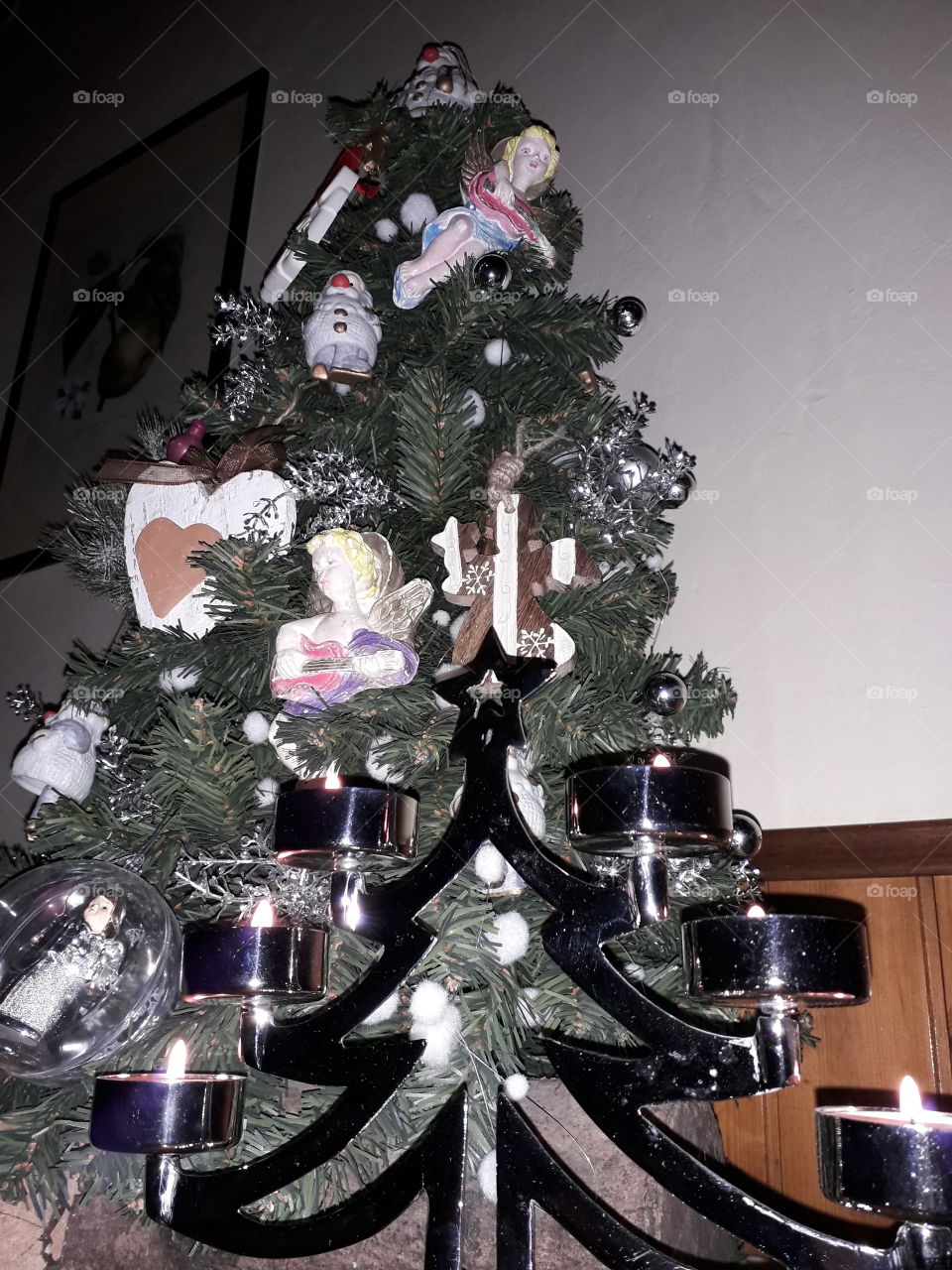 classic and modern Christmas tree