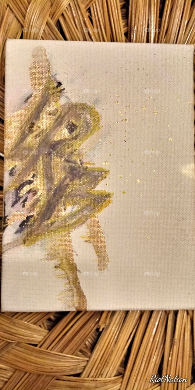 signature "L.R.B" on canvas done in developed "Golden Light style" the picture comes to life as its moved and the light reflects and illuminates multiple layers through out.  

this photo reflects my pheonix like rebirth and emerging from a awakening