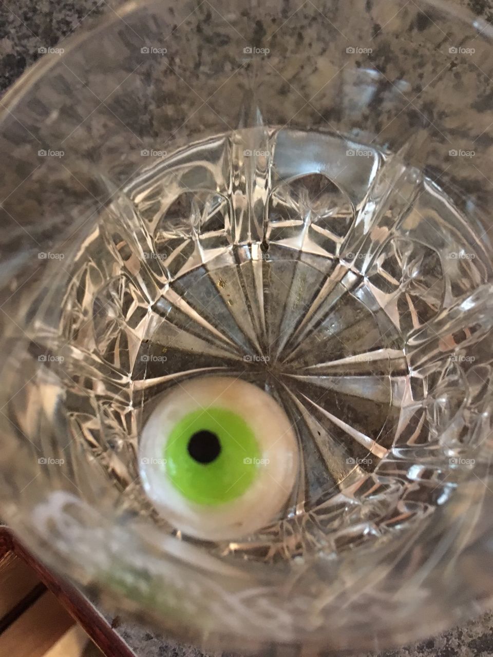 Oops I dropped my eyeball in my glass I sure hope I don’t swallow it! It floats!!!