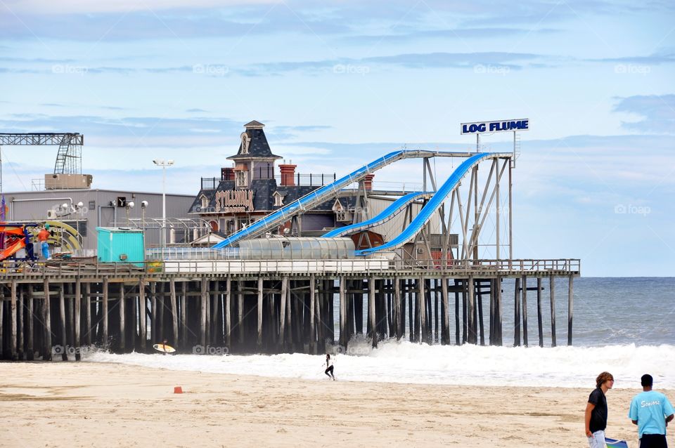 The Pier at Seaside. The pier at Seaside Heights was not spared by Hurricane Sandy. Photo was taken 3 months before the storm hit.
