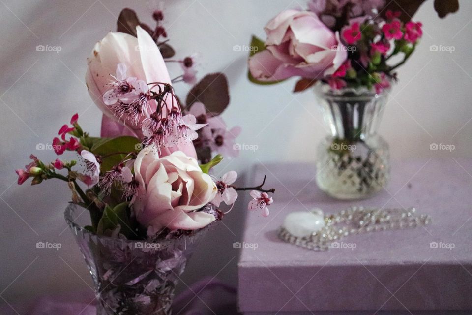 Spring floweres in a vase