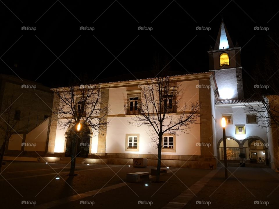 Pacos do Concelho, Town Hall, Building, Night, Castelo de Vide, Portugal