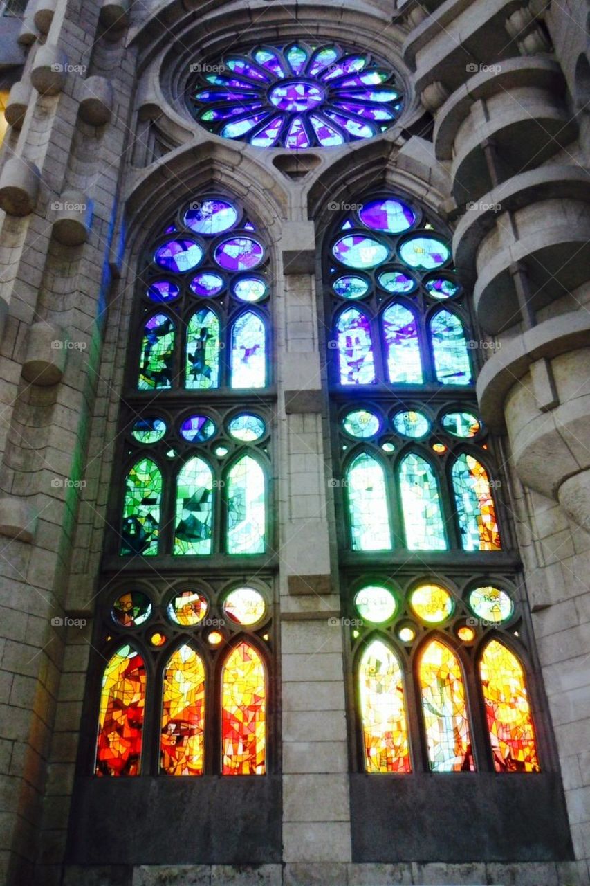Gaudi Stained Glass
