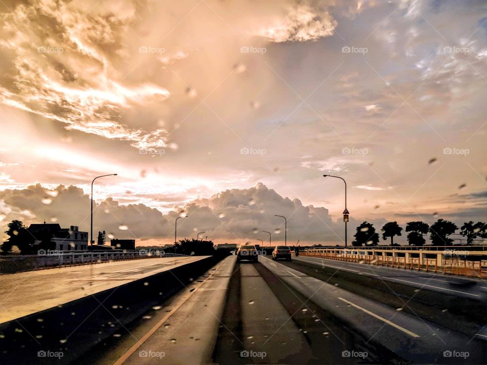 Sunset before the rain