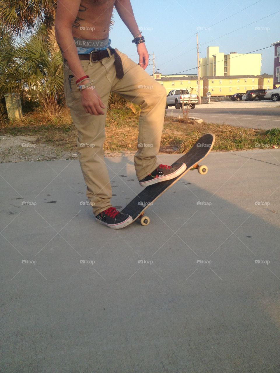 Skateboard pose