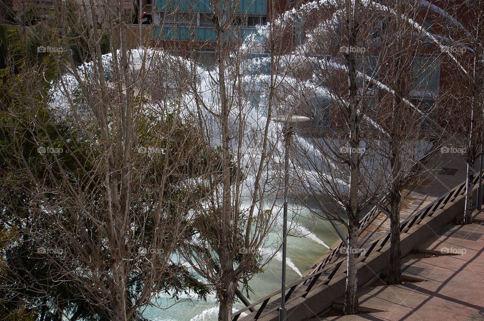 View of fountain in barcelona