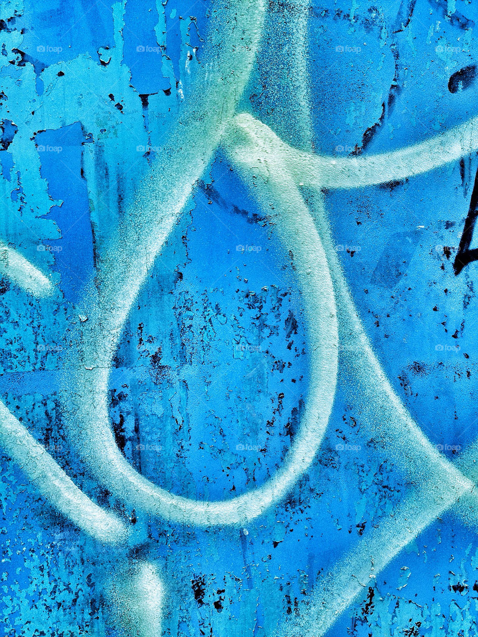 metal abstract graffiti blue by nvr