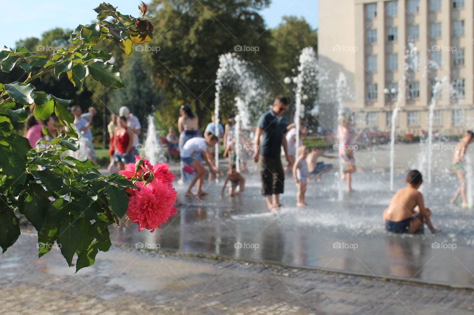 Happy day. People.children. Water