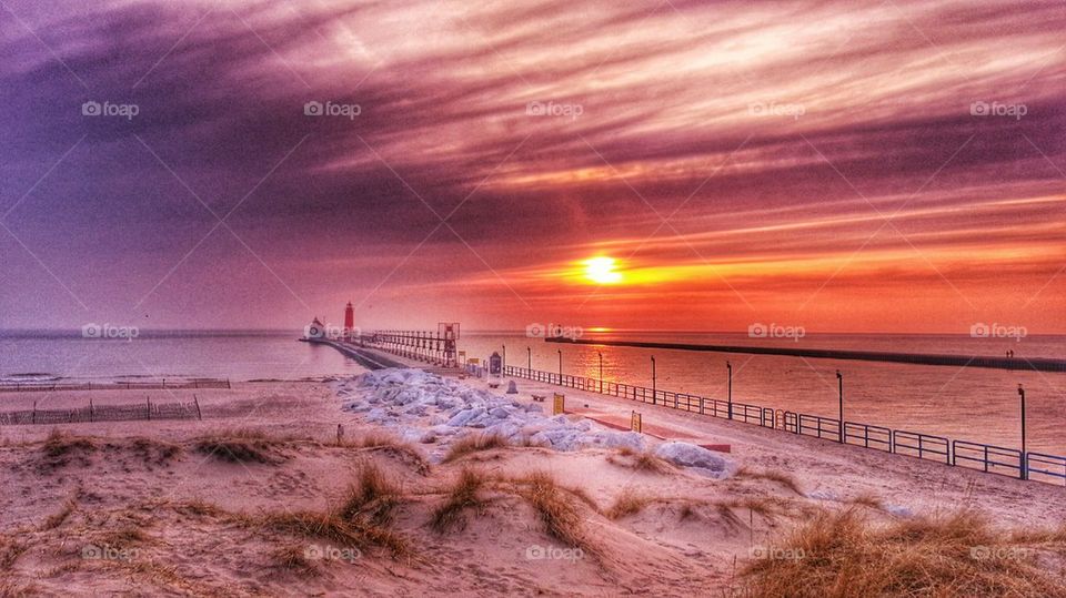 Sunset on Lake Michigan