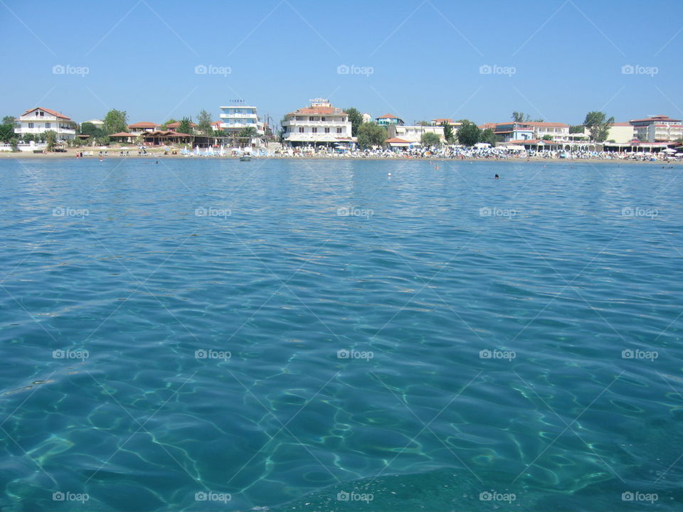 Laganas beach view  from sea