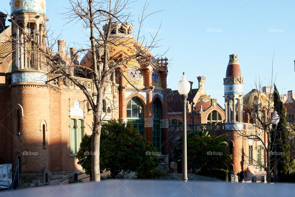 Early Spring Afternoon Lights in Saint Paul's Hospital (Barcelona) 