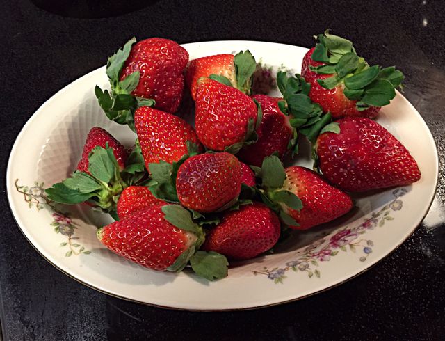 Plate of Strawberries 
