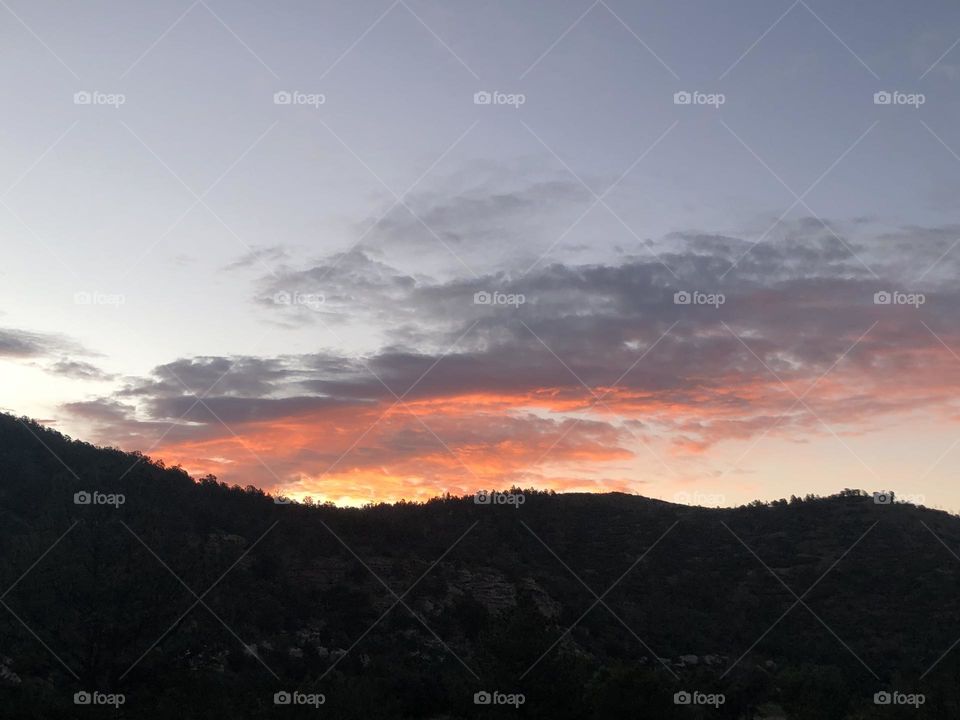 Rocky Mountain cloudy sunset