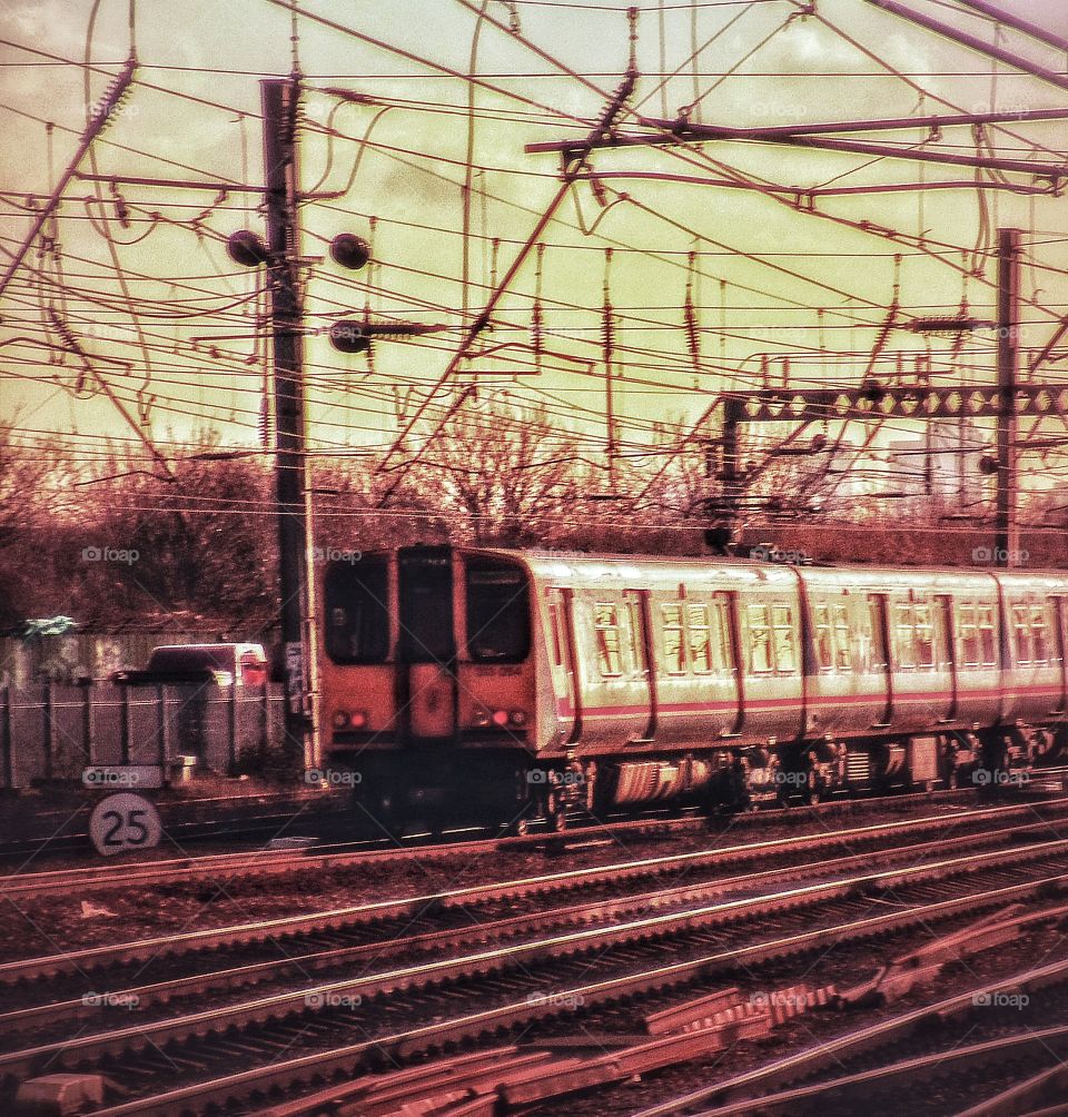 Train. Railway line