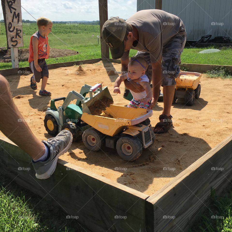 Playing with pawpaw 