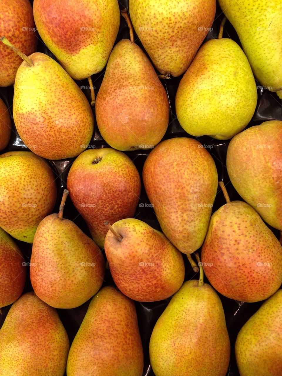 Full frame shot of pears