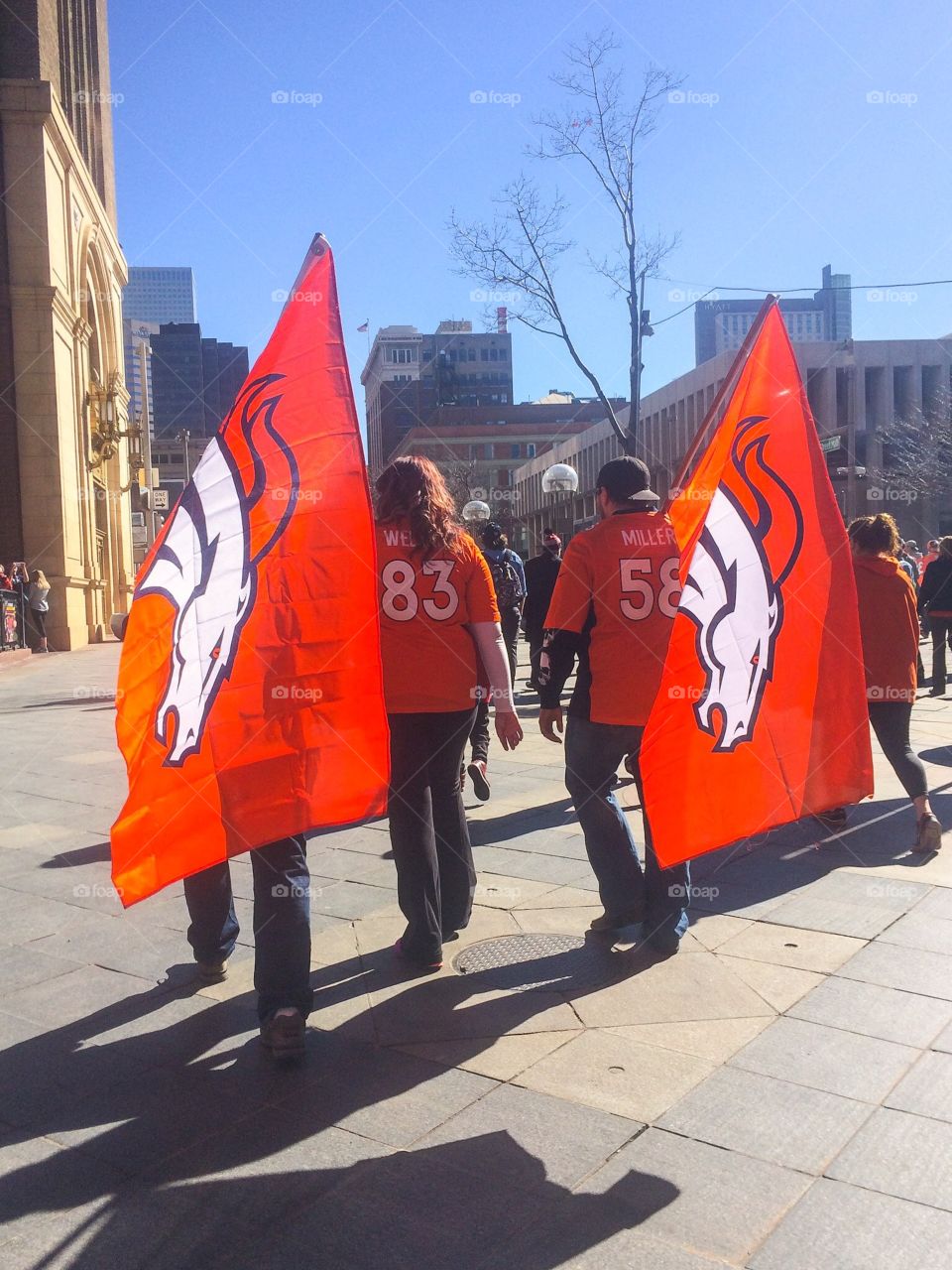 Broncos American football fans