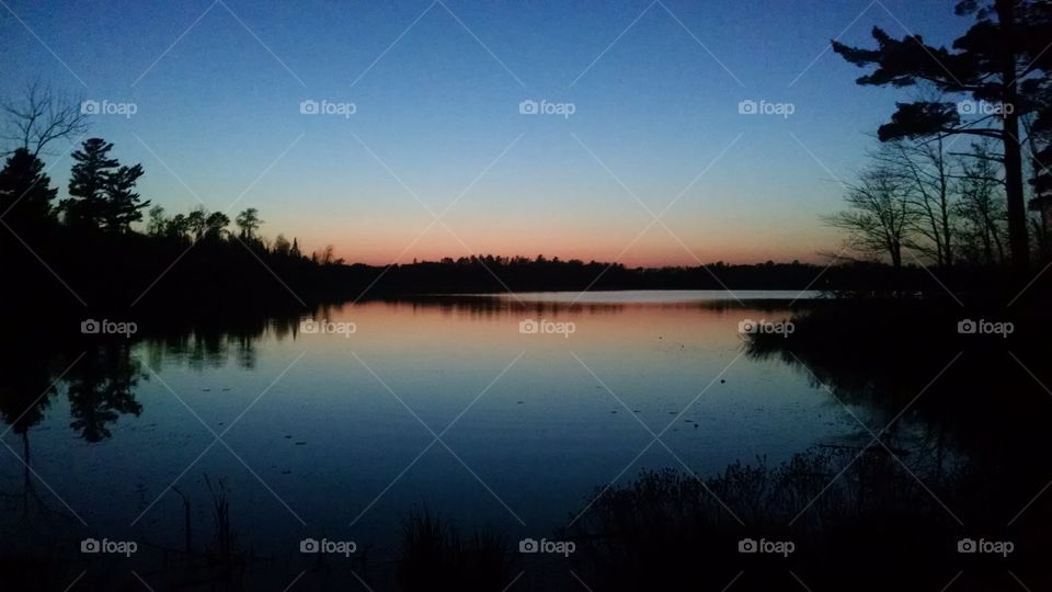 sunset pleasant lake. sunset on pleasant lake, minnesota