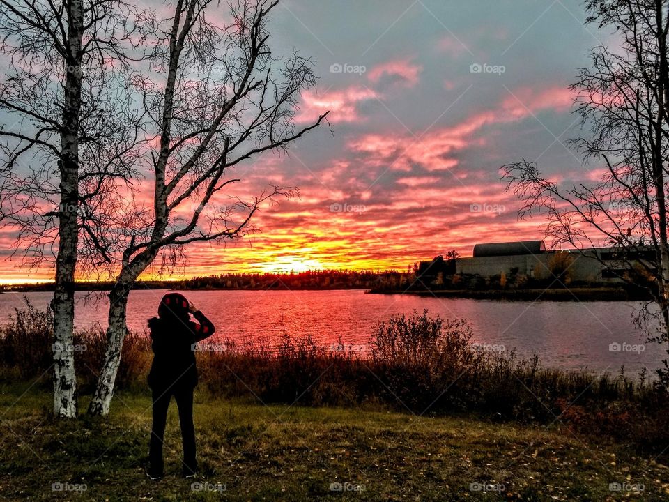 Beautiful Yellowknife sunset 