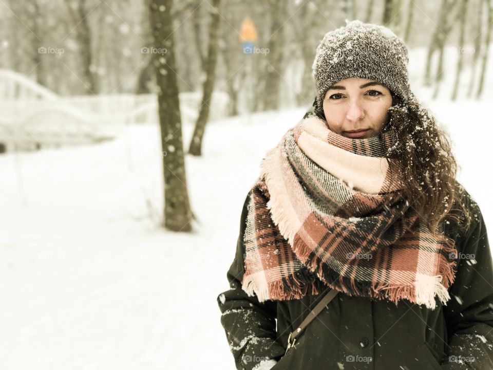 Winter, Cold, Snow, Scarf, Fall