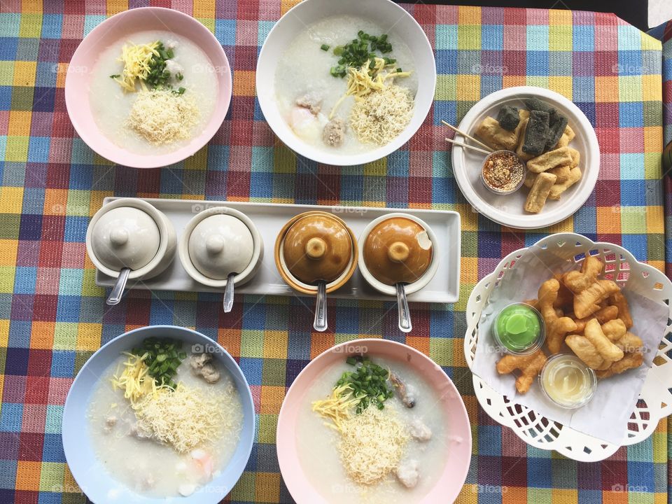 Morning from Chiangmai.
Thai congee is exactly popular in the early  morning. You should try it with fried flour or tofu.