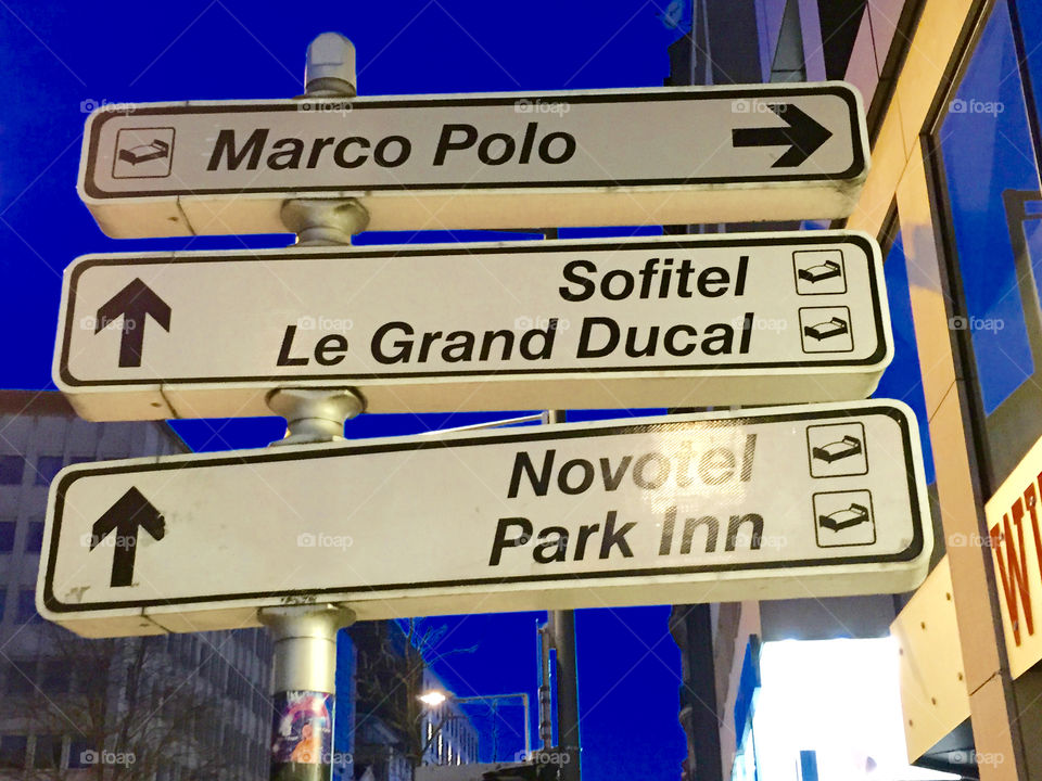 Directional Signs Luxembourg