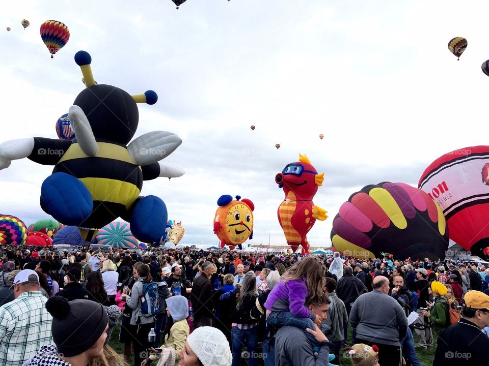 Balloon Fiesta 2015 ABQ. Up in the action, shot of some great colorful balloons!
