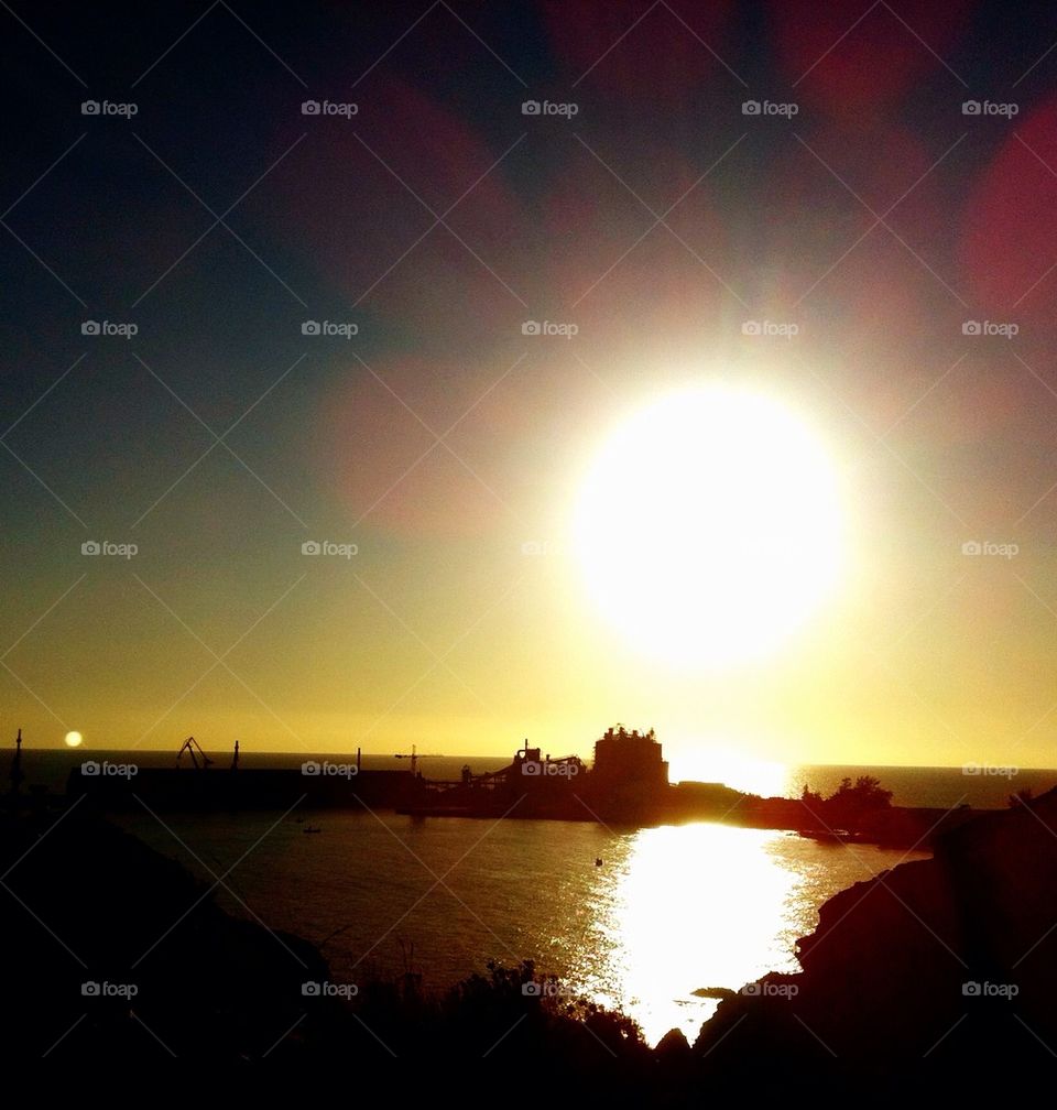 ocean sunset water lake by rebelf