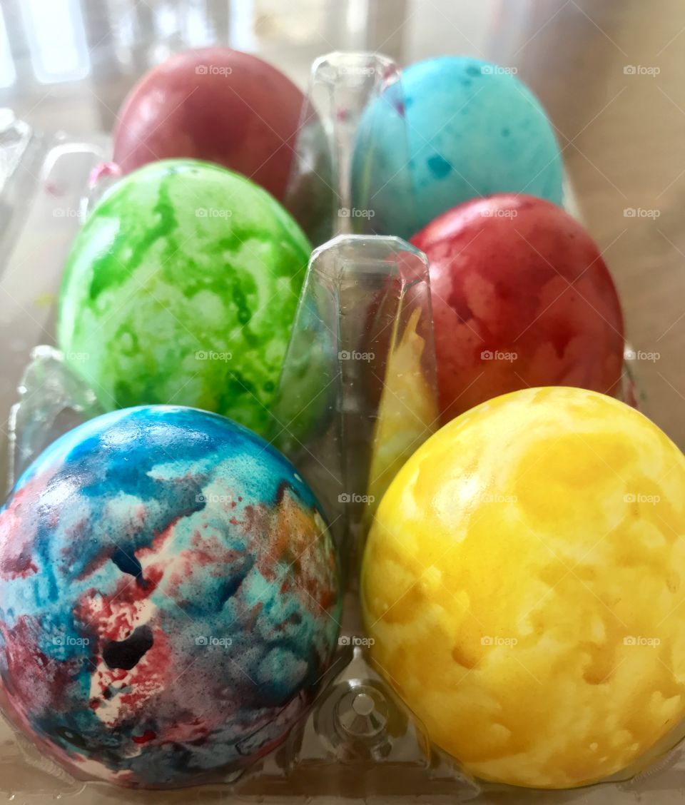 Colorful Easter eggs.